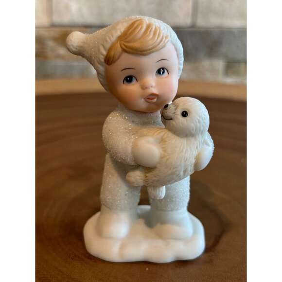 Vintage Homco Snow Baby with seal - Picture 2 of 9